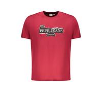 Pepe Jeans Red Cotton Men T-Shirt - M