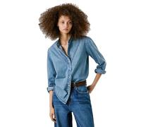 Pepe Jeans Regular Denim Blouse Camicia, Blu (Denim-3v3), L Donna
