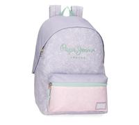 Pepe Jeans Renata Zaino scuola adattabile a carrello portatile 15,6 pollici viola 31 x 44 x 17,5 cm Poliestere 22,79 L by Joumma Bags, Viola, Taglia unica, Zaino scuola adattabile a carrello