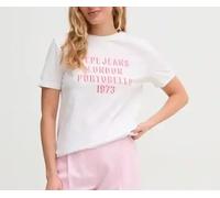 Pepe Jeans Ruby White T-Shirt M/M Bianca Stampa Rosa Donna PL506027 800
