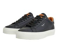 Pepe Jeans Scarpe da Ginnastica Originali in Pelle Nera Yogi