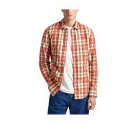 Pepe Jeans, ,Shirts ,Uomo ,Arancione ,M Camicia Peterson - Cotone di alta qualità, design versatile