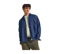 Pepe Jeans, ,Shirts ,Uomo ,Blu ,L Camicia da lavoro classica in cotone