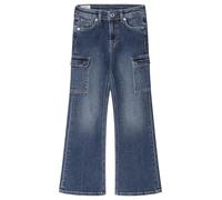 Pepe Jeans Slim Flare Cargo Jr Jeans, Blu (Denim), 16 Anni Bambina