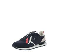 Pepe Jeans Scarpe da Ginnastica in Pelle Brit Road Blu Scuro