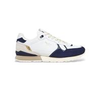 Pepe Jeans Sneaker Brit Ivy in Pelle Bianca e Blu Scuro