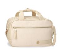 Pepe Jeans Sprig Beauty case adattabile con tracolla Beige 31 x 21 x 15 cm Pelle sintetica by Joumma Bags, Beige, Taglia unica, Beauty case adattabile con tracolla