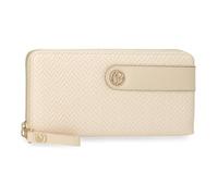 Pepe Jeans Sprig Portafoglio con Porta carte di credito Beige 19,5 x 10 x 2 cm Pelle sintetica by Joumma Bags, Beige, Taglia unica, Portafoglio con porta carte di credito
