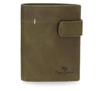 Pepe Jeans Staple Portafoglio Verticale con Porta carte e Chiusura a Click Verde 8,5 x 10,5 x 1 cm Pelle by Joumma Bags, Verde, Taglia unica, Portafoglio verticale con porta carte e chiusura a click