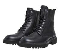 Pepe Jeans Stivaletti Durham Combat in Pelle Nera