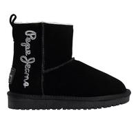 Pepe Jeans Stivaletti in Pelle Nera con Top Diss