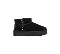 Pepe Jeans Stivaletti in Pelle Nera Dissy Metal
