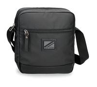 Pepe Jeans Straps Black Tablet Bag 23x27x7 cm Poliestere con dettagli in finta pelle
