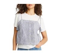 Pepe Jeans - Striped Strap Top - - Tops - Donna - Blu - XS