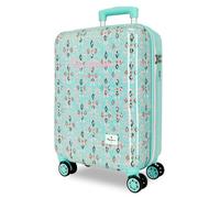 Pepe Jeans Sun Verde Turchese Valigia da Cabina 38x55x20 cm Rigido ABS Combination Closure 34L 2.6kg 4 Doppie Ruote Bagaglio a Mano di Joumma Bags