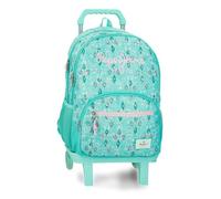 Pepe Jeans Sun Zaino Scolastico Doppio Scomparto con Trolley 10.5" Inches Verde Turchese 32x44x22 cm Poliestere 30.98L di Joumma Bags