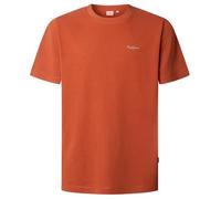 Pepe Jeans T-Shirt Connor a Contrasto da Uomo, Rosso Mattone, XL, Rosso (Brick Red), XL