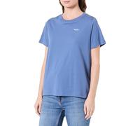 Pepe Jeans T-Shirt da Donna con Logo W Basic, Blu (Blu Mare), S