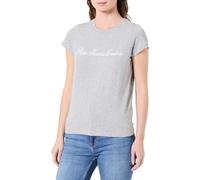 Pepe Jeans T-Shirt da Donna con Logo W Basic Stretch, Grigio (Grigio Marna), S