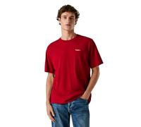 Pepe Jeans T-Shirt da Uomo Connor a Contrasto, Rosso (Ribes Rosso), M, Rosso (Rosso), M