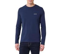Pepe Jeans T-Shirt da Uomo M Basic Logo Stretch L/S, Blu (Blu Navy), M, Blu (Navy), M