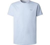 Pepe Jeans T-Shirt da Uomo Original Basic 3N, Blu (Bleach Blue), XL