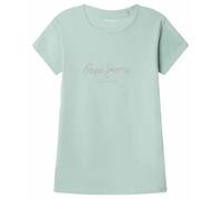 Pepe Jeans T-Shirt Hana Glitter N da Ragazza, Blu (Aqua Blue), 42