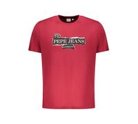Pepe Jeans Red Cotton Men T-Shirt - L