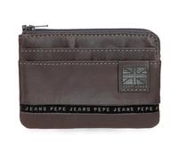 Pepe Jeans Tape Portafoglio con Porta carte di credito Marrone 11x7x1,5 cm Pelle by Joumma Bags, marrone, Taglia unica, Portafoglio con porta carte di credito