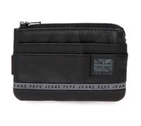 Pepe Jeans Tape Portafoglio con Porta carte di credito nero 11 x 7 x 1,5 cm Pelle by Joumma Bags, Nero, Taglia unica, Portafoglio con porta carte di credito