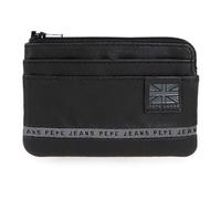 Pepe Jeans Tape Portafoglio con Porta carte di credito nero 11 x 7 x 1,5 cm Pelle by Joumma Bags, Nero, Taglia unica, Portafoglio con porta carte di credito
