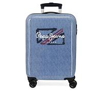Pepe Jeans Trolley digitale da cabina blu 38 x 55 x 20 cm rigido ABS chiusura a combinazione laterale 34 l 2 kg 4 ruote doppie equipaggiamento a mano