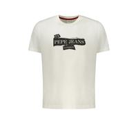 Pepe Jeans White Cotton Men T-Shirt - L