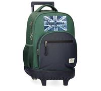 Pepe Jeans Zaino compatto Jebb 2 ruote verde 33x44x21 cm poliestere 30,49 l di Joumma Bags