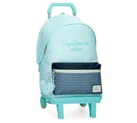Pepe Jeans Zaino Dalma per computer portatile, doppio scomparto portatile, 39,6 cm, blu, 31 x 44 x 15 cm, poliestere, da Joumma Bags, blu, 32 x 44 x 22 cm, con doppio scomparto, Blu, 32x44x22 cms,