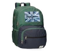 Pepe Jeans Zaino per laptop Jebb da 15,6 pollici, verde, 33x46x17 cm, poliestere, 22,77 l, di Joumma Bags