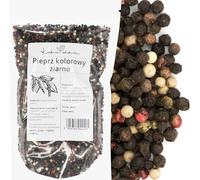 Pepe Misto in Grani da Macinare 1 kg - Miscela Aromatica di Pepe Nero, Verde, Bianco e Rosa, Ideale per Carne, Salse, Piatti Caldi e Insalate - KUCHNIA ZDROWIA