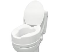 PEPE Mobility Rialzo WC per Anziani con Coperchio (15 cm), Alzawater per Protesi Anca, Universale, Disabili, Bianco