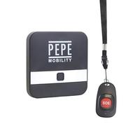 PEPE Mobility Salvavita per Anziani con Pulsante SOS, Campanello Wireless con Ricevitore a Spina, 52 Suonerie e 4 Livelli di Volume fino a 95 dB, Allarme Anziani da Collo con Batteria Inclusa