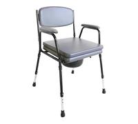 PEPE - Sedia Comoda WC per Anziani Imbottito, con Buco, Sostegno per Adulti, WC Portatile, per Disabili, Urinare Regolabile