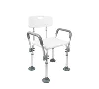 PEPE Mobility Sedia Doccia Anziani con Braccioli (Antiscivolo, Montaggio Facile), Sgabello per Doccia e Vasca, Disabili e Adulti
