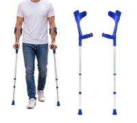PEPE Mobility Stampelle Ortopediche Regolabili, Coppia Canadesi Blu (2 pz)