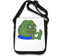 Pepe The Frog Hand Heart Meme Art - Borsa a tracolla bianca