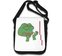 Pepe The Frog Stock Market Crash Crying - Borsa a tracolla, colore: Bianco