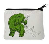 Pepe Vs Wojak Feels Guy Strong Pepe - Portamonete in neoprene, 10 x 11 cm, colore: Bianco