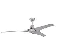 Pepeo 13532011142 Vourdries Ventilatore da Soffitto Design Industriale, Diametro 142 cm, Argento, Senza Comando