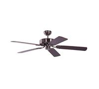 Pepeo Gmbh Ventilatore da Soffitto Potkuri, Argento Invecchiato / Mogano, 132 Cm