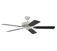 Pepeo Gmbh Ventilatore da Soffitto Potkuri, Bianco / Nero, 132 Cm