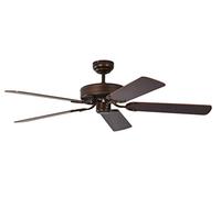 Pepeo Gmbh Ventilatore da Soffitto Potkuri, Bronzo Invecchiato/Mogano, 132 Cm