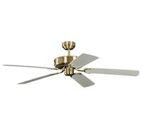 Pepeo Gmbh Ventilatore da Soffitto Potkuri, Ottone Antico / Bianco, 132 Cm